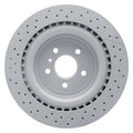 R1 12-19 Mercedes-Benz GL63 AMG Rear Drilled & Slotted Silver Brake Rotor