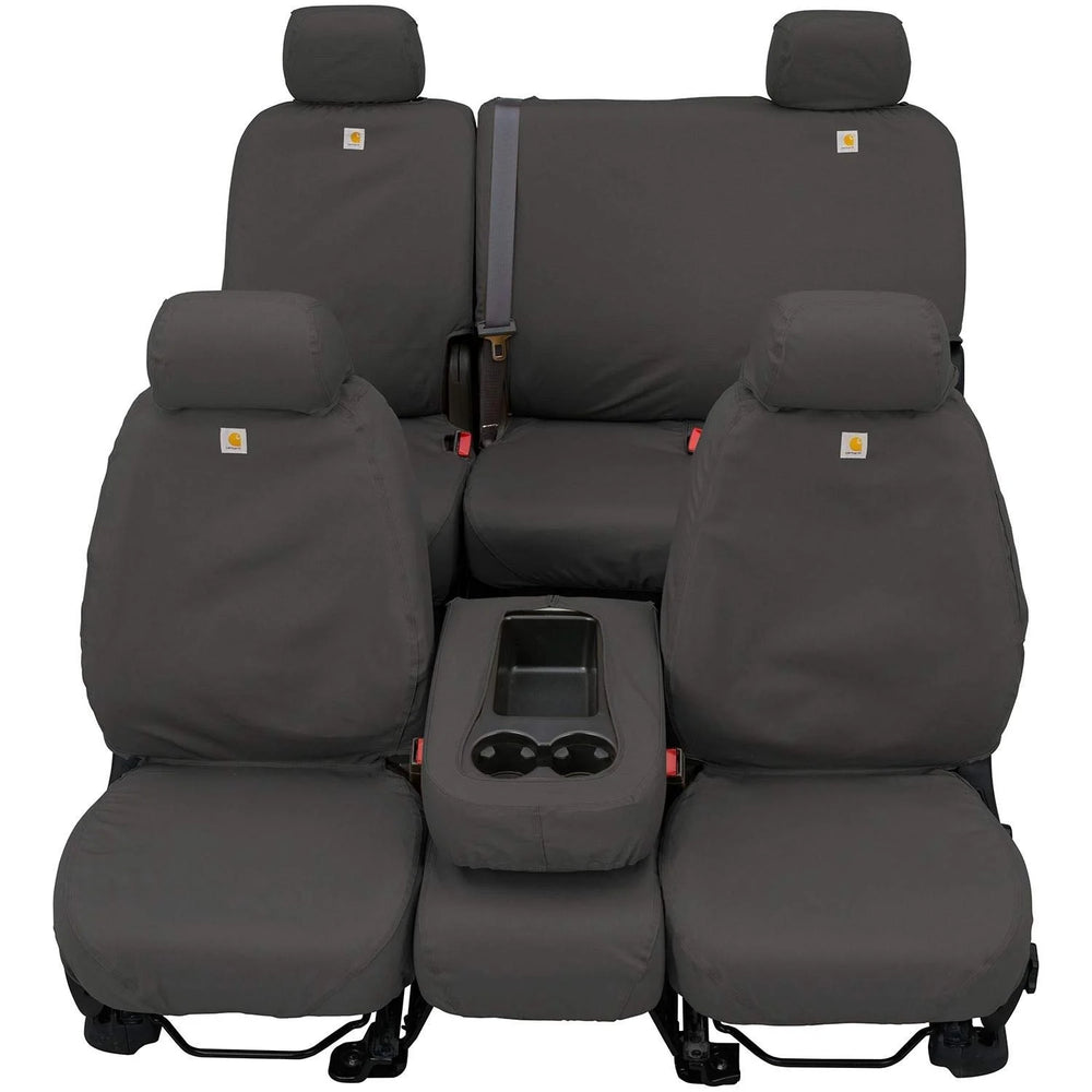 Covercraft 15-24 Ford Edge Polycotton SeatSaver Custom Front Row Seat Covers - Charcoal