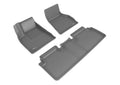3D KAGU FLOOR MAT 2 ROW SET GRAY