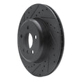 R1 13-21 BMW 330I xDrive Sedan Rear Left Drilled & Slotted Black Brake Rotor