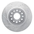 DFC 19-25 Ram 1500 Front Left Drilled & Slotted Silver Brake Rotor