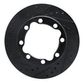 R1 92-00 Chevrolet K3500 Front Right Drilled & Slotted Black Brake Rotor