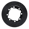 R1 92-00 Chevrolet K3500 Front Left Drilled & Slotted Black Brake Rotor