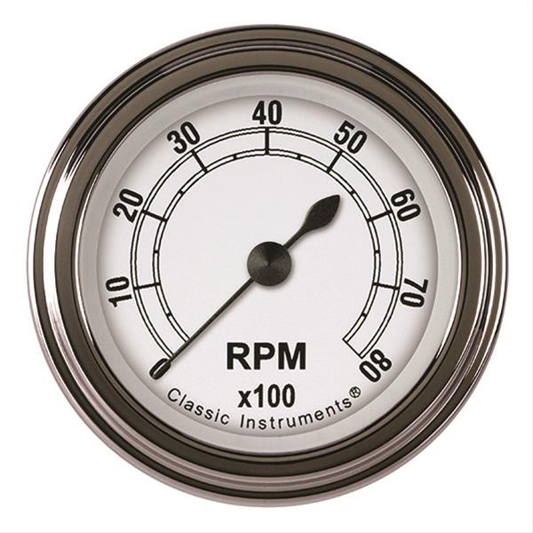 CLASSIC WHITE 2IN TACHOMETER