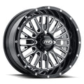 ITP Momentum 14x7 / 4x110 BP / 10mm Offset Black w/ Milled Accents Wheel