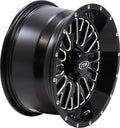ITP Momentum 14x7 / 4x110 BP / 10mm Offset Black w/ Milled Accents Wheel