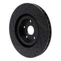 R1 -23 Subaru Ascent Front Right Drilled & Slotted Black Brake Rotor