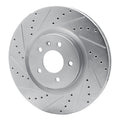 R1 Concepts Brake Rotor Drilled and Slotted Silver Fits Buick Regal