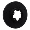R1 15-25 Ford Transit-350 HD/DRW Front Right Drilled & Slotted Black Brake Rotor