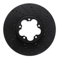 R1 15-25 Ford Transit-350 HD/DRW Front Right Drilled & Slotted Black Brake Rotor