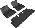 3D MAXpider 2018-2019 Tesla Model 3 Kagu 1st&2nd Row Floormats - Black