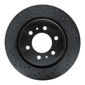 R1 10-20 Ford F-150 Front Left Drilled Black Brake Rotor
