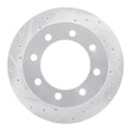 R1 Concepts Brake Rotor Drilled and Slotted Silver Fits Ford E-150