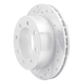 R1 Concepts Brake Rotor Drilled and Slotted Silver Fits Ford E-150