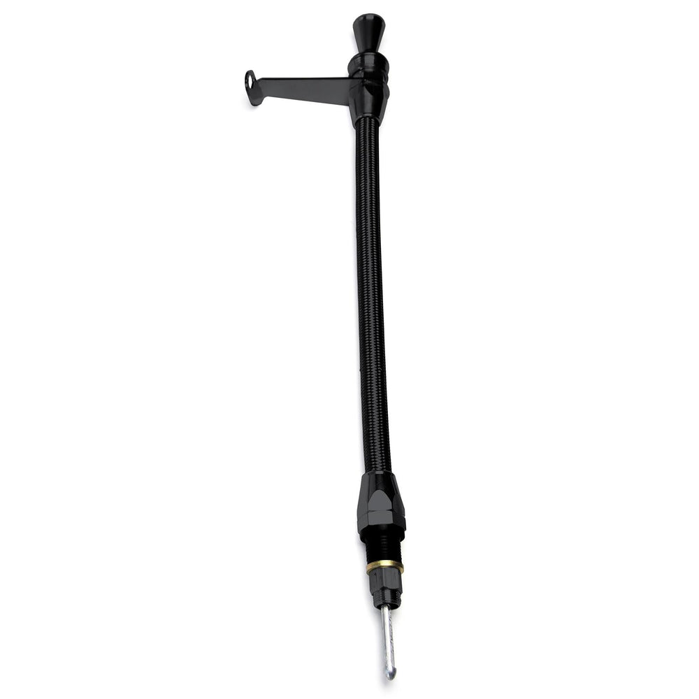 DIPSTICK TRANS 4L80E LOCKING TRANS MOUNT FLEXIBLE BLK SS HOUSING