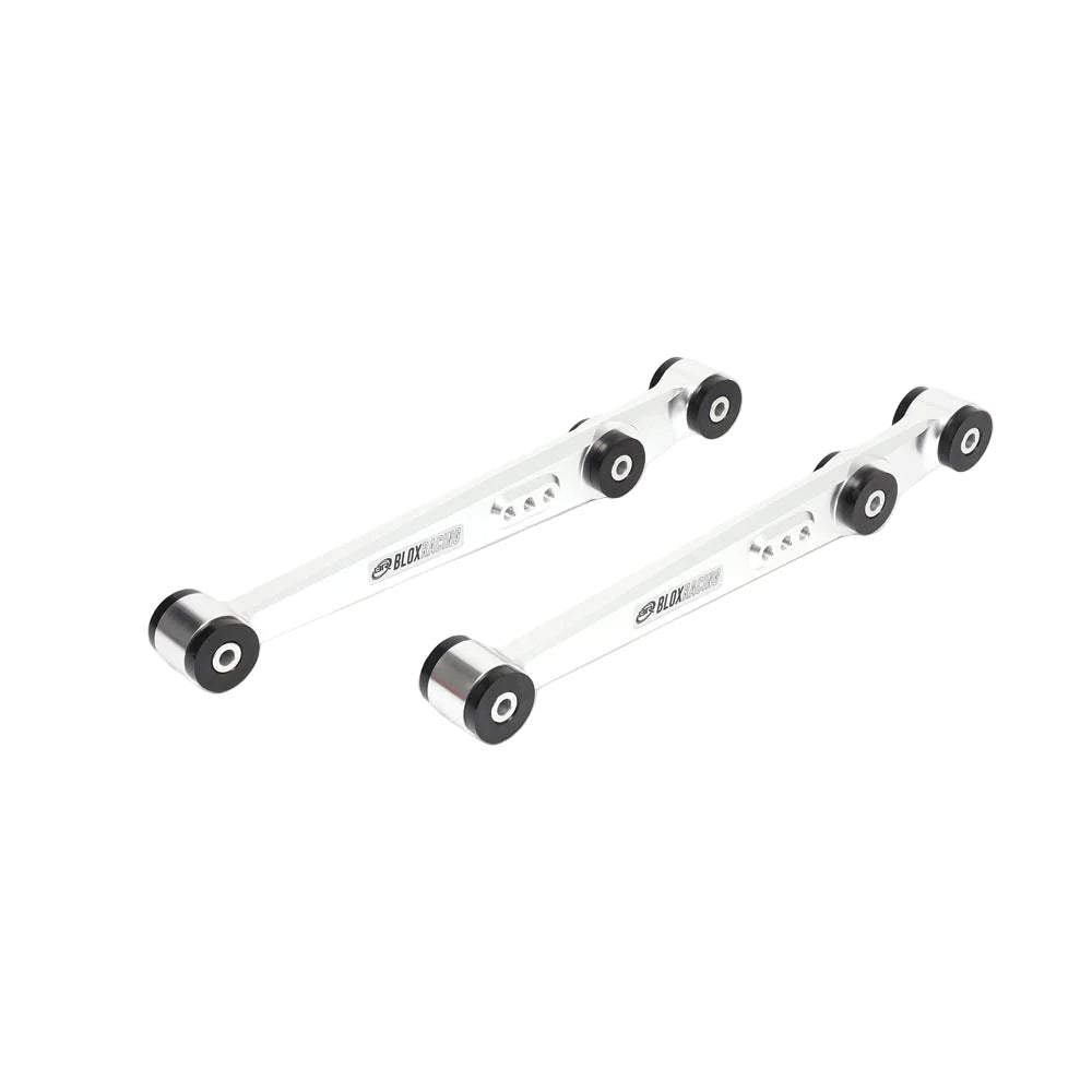 BLOX Racing V2 Billet Rear Lower Control Arms Poly Bushings 96-00 Honda Civic - Raw