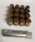 McGard SplineDrive Tuner 4 Lug Install Kit w/Locks & Tool (Cone) M12X1.5 / 13/16 Hex - Gold