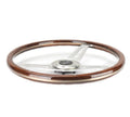 NRG Classic Wood Grain Steering Wheel (365mm) Wood w/Metal Accents & Polished Alum. 3-Spoke Center