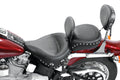 Mustang Harley Low Medallion Sissy Bar Pad (12 inch x 9 inch) w/Studs - Black