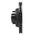 R1 87-92 Lincoln Mark VII Front Left Drilled & Slotted Black Brake Rotor
