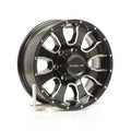Raceline 860M Mamba 15x6in / 6x139.7 BP / 0mm Offset / 4.25mm Bore - Black & Machined Wheel