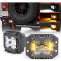 40WATT LED AUXILIARY FLUSH MOUNT LIGHT WITH AMBER SIDE STROBE