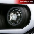 OE RETROFIT PROJECTOR HEADLIGHTS WITH LED BAR MATTE BLACK HOUSING AND CLEAR LENS