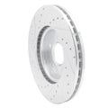 R1 14-19 Buick CASCADA Front Right Drilled & Slotted Silver Brake Rotor