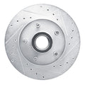 R1 79-83 American Motors SPIRIT Front Right Drilled & Slotted Silver Brake Rotor