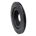 R1 14-24 Land Rover Range Rover Sport Rear Left Drilled & Slotted Black Brake Rotor