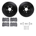 R1 E- Line Series Brake Rotor - D/S - Black w/ Ceramic Pads Hdw