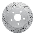 R1 04-06 Dodge Ram 1500 Pickup Rear Left Drilled & Slotted Geo-Carbon Rotor
