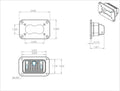Baja Designs S2 Pro Wide Cornering Pattern Flush Mount LED Light - Amber