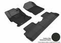 3D MAXpider 2012-2013 Honda Civic Coupe Kagu 1st & 2nd Row Floormats - Black