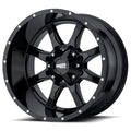 MO970 16x8 6x120.00/6x139.70 GLOSS BLACK W/MILLED LIP (0 mm)