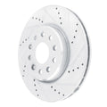 R1 22-25 Jeep Grand Cherokee Front Right Drilled & Slotted Silver Brake Rotor