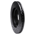 R1 09-10 Ford Taurus (Excl SHO) Front Right Drilled & Slotted Black Brake Rotor
