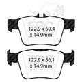 EBC 2017+ Alfa Romeo Guilia / 2018+ Alfa Romeo Stelvio Bluestuff Rear Brake Pads
