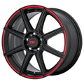 MR142 17X7 5X100/4.5 S-BLK RED 40MM