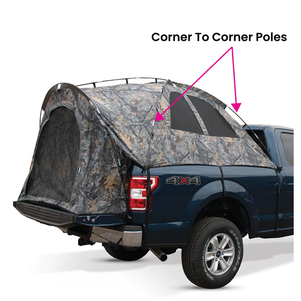 BACKROADZ CAMO TRUCK TENT: COMPACT SHORT BOX 5FT TO 5.2FT BED