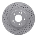 R1 09-11 Hyundai Genesis Sedan Front Left Drilled & Slotted Geoperformance Rotor