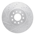 R1 16-21 Buick Regal Sportback Front Left Drilled & Slotted Silver Brake Rotor