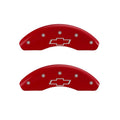 Front Set 2 Caliper Covers Engraved Front Bowtie Red Finish Silver Characters 2006-2020 Chevrolet HHR MGP Caliper Covers