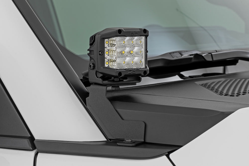 Rough Country LED Light Kit Ditch Mount 2 Spectrum Pair Spot Toyota Land Cruiser (24-26) 72118
