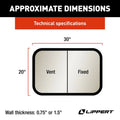 LIPPERT 8800 SERIES RV WINDOW - 30