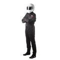 RaceQuip Black Chevron-1 Suit - SFI-1 Medium
