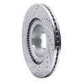 R1 Concepts Brake Rotor Drilled and Slotted Silver Fits Kia Cadenza