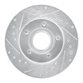 DFC 93-94 Ford Explorer Front Left Drilled & Slotted Silver Brake Rotor