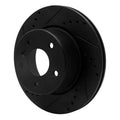 R1 99-04 Land Rover Discovery Front Left Drilled & Slotted Black Brake Rotor