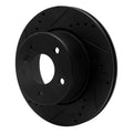 R1 99-04 Land Rover Discovery Front Left Drilled & Slotted Black Brake Rotor